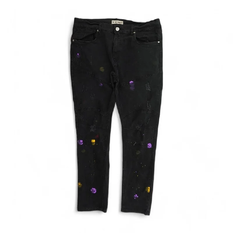Black Solid Jeans Fashionable Button-Front Jeans
