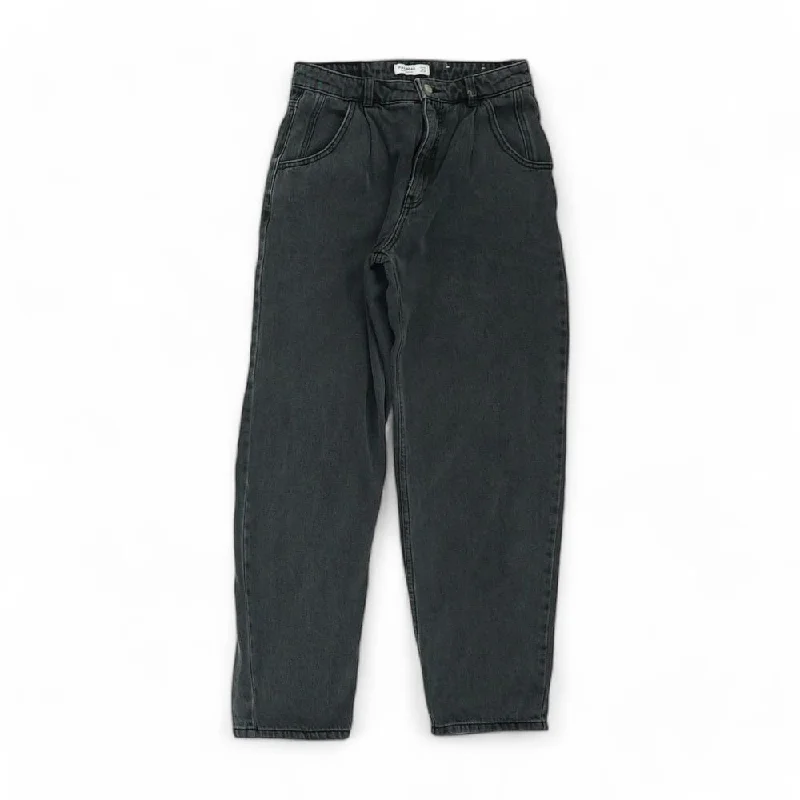 Black Solid Jeans Casual Wide-Legged Denim Jeans