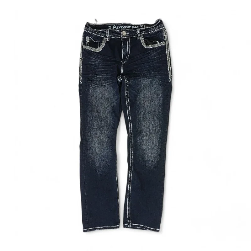 Blue Solid Jeans Stylish Acid-Wash Jeans