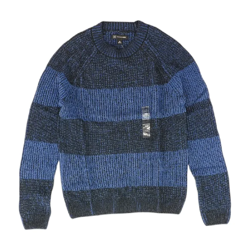 Blue Striped Sweater Neon Metallic Matte