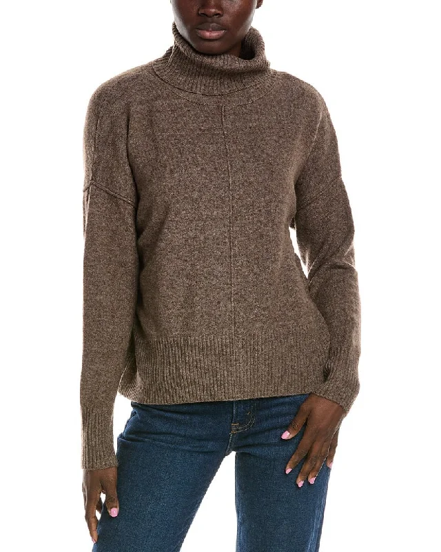 Brook + Lynn Turtleneck Sweater Turtle Neck Boat Neck Asymmetrical Neck