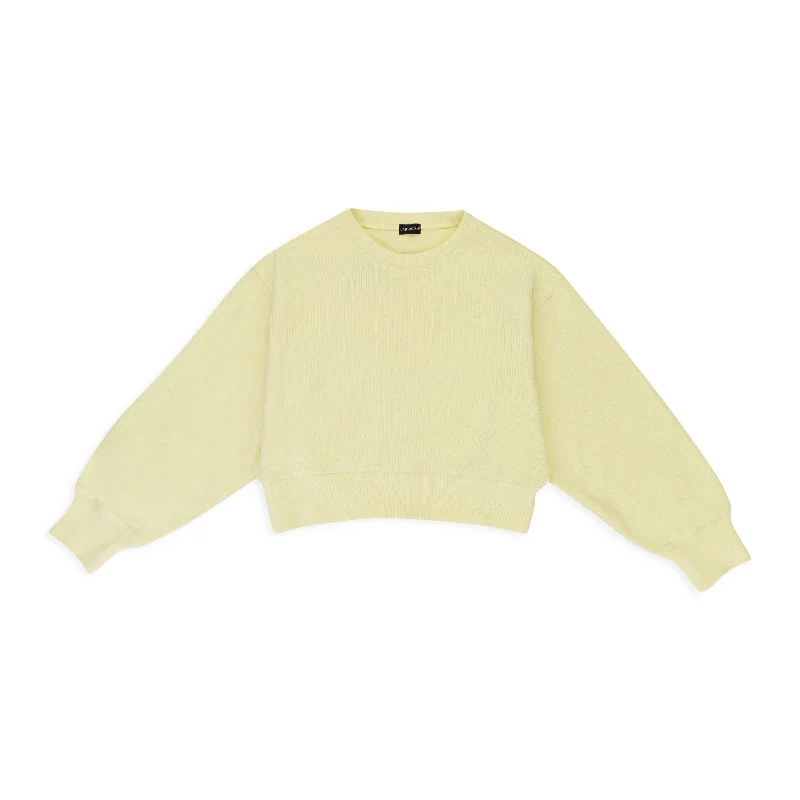 CALLIPYGIAN RIB PULLOVER BRIGHT YELLOW-GREEN SWEATER Layered Multi-layer Single Layer