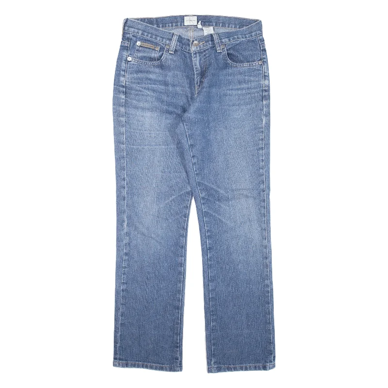 CALVIN KLEIN Jeans Blue Denim Regular Straight Womens W29 L28 Classic Slim Fit Jeans