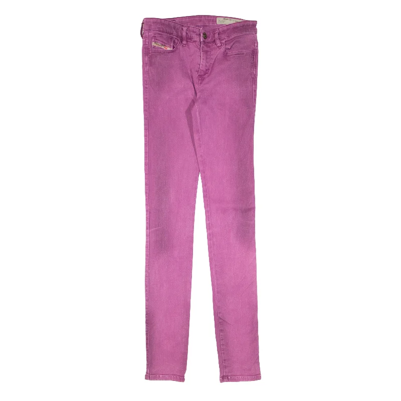 DIESEL Skinzee Jeans Purple Denim Slim Skinny Womens W26 L31 Fashionable Straight Cut Jeans