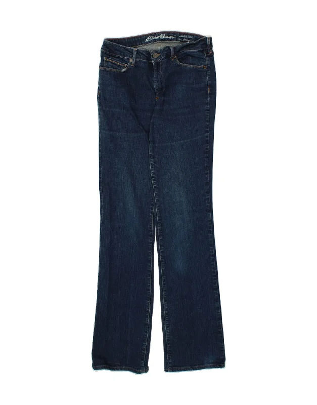 EDDIE BAUER Womens Slightly Curvy Bootcut Jeans US 8 Medium W30 L34 Blue Casual Distressed Denim Jeans EDDIE BAUER Womens Slightly Curvy Bootcut Jeans US 8 Medium W30 L34 Blue Casual Distressed Denim Jeans