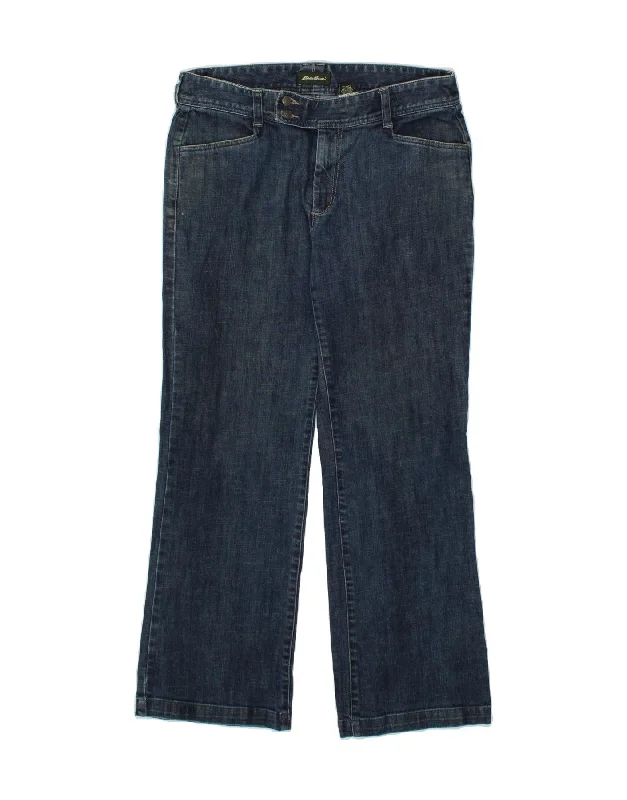 EDDIE BAUER Womens Straight Jeans US 12 Large W34 L30 Blue Cotton Comfortable Zip-Up Skinny Jeans EDDIE BAUER Womens Straight Jeans US 12 Large W34 L30 Blue Cotton Comfortable Zip-Up Skinny Jeans