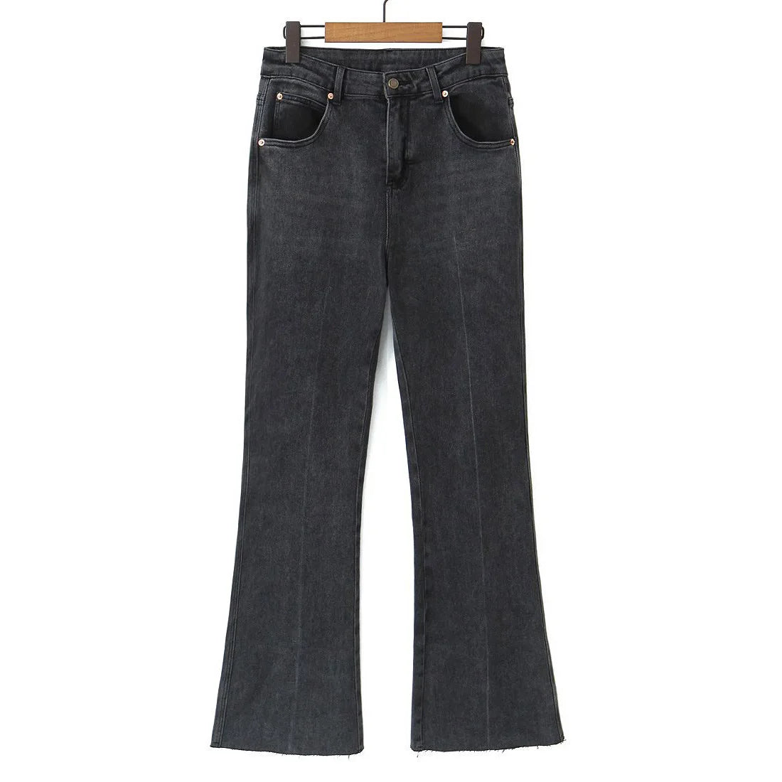 Good Quality Womens Plus Size Jeans Casual Clothing Smoke Gray High-Waisted Comfortable Low-Rise Jeans
