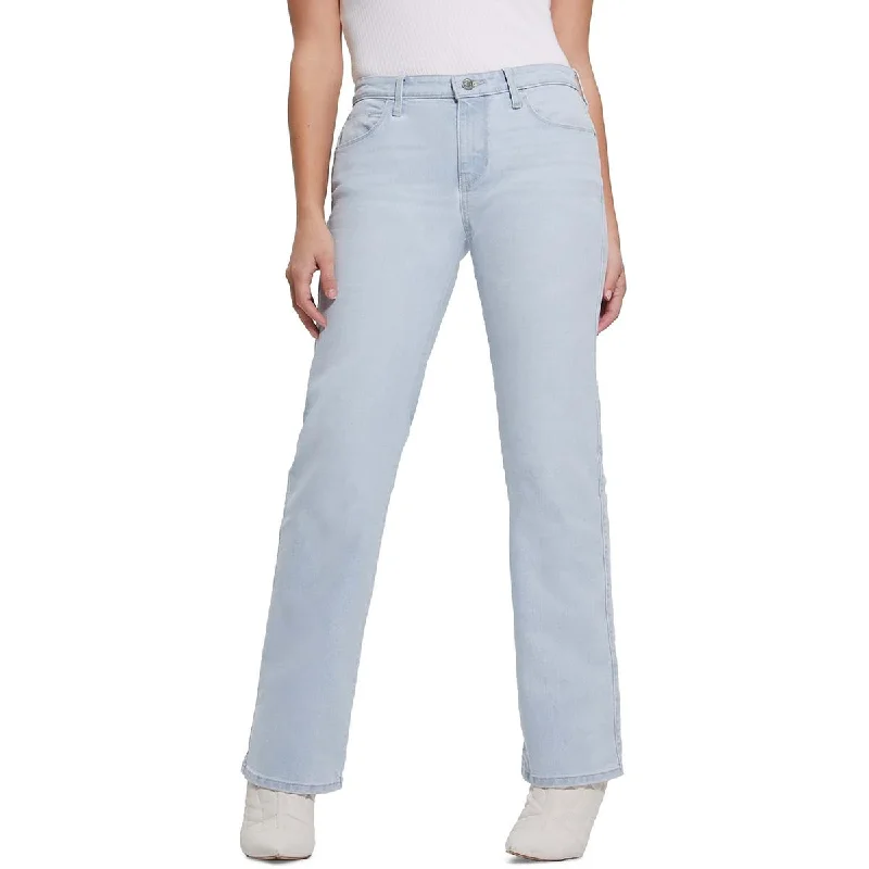 Guess Womens Knit Denim Straight Leg Jeans Elegant Bootcut Fit Jeans