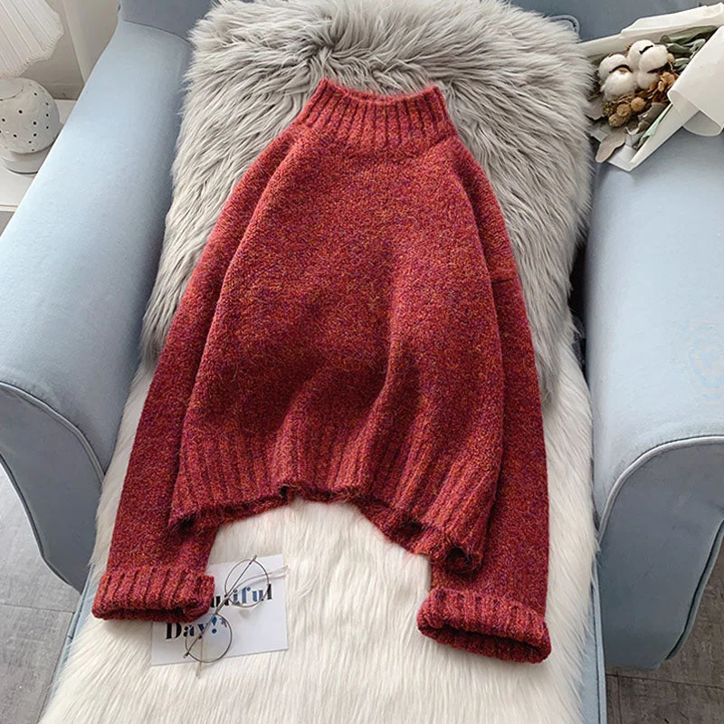 Half turtleneck sweater with backing and sweater inside  5161 Elegant Classic Vintage