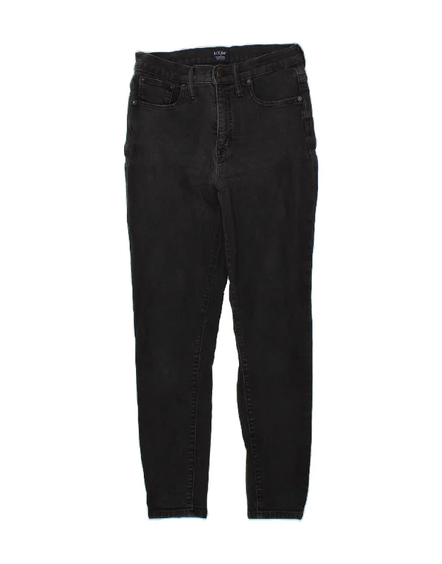 J. CREW Womens High Rise Skinny Jeans W28 L27 Black Cotton Chic Vintage-Inspired Denim Jeans