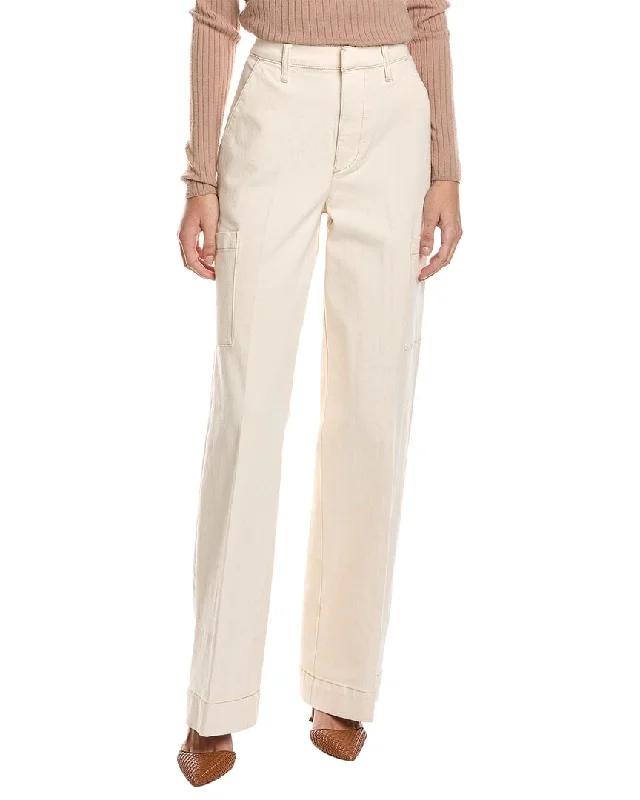 JOE'S Jeans Ecru Cargo Wide Leg Jean Comfortable Zip-Up Skinny Jeans