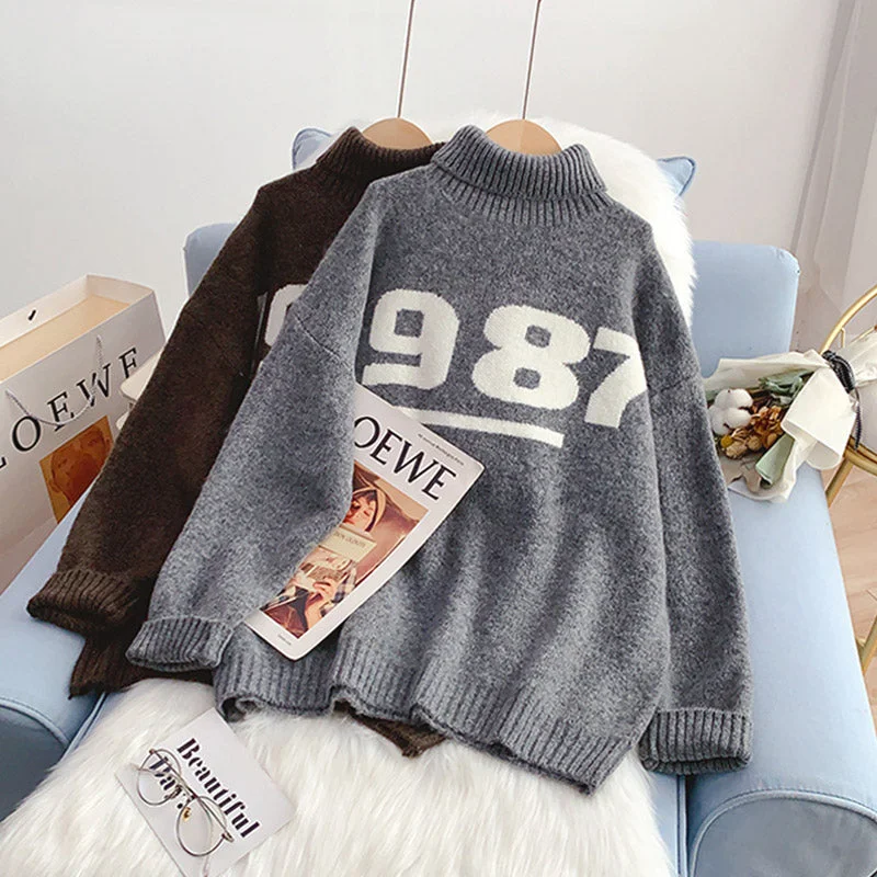 Languid wind and foreign style aging bottomed sweater 5155 Plaid Sweater Polka Dot Checkered Languid wind and foreign style aging bottomed sweater 5155 Plaid Sweater Polka Dot Checkered