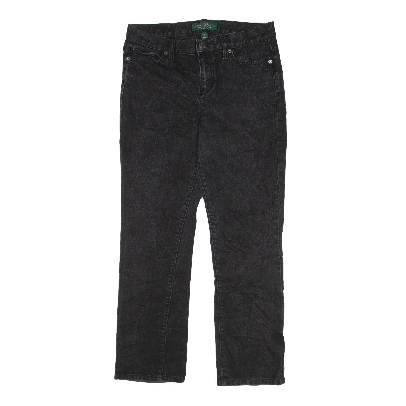 LAUREN RALPH LAUREN Jeans Black Denim Regular Straight Womens W28 L26 Fashionable Straight Fit Denim