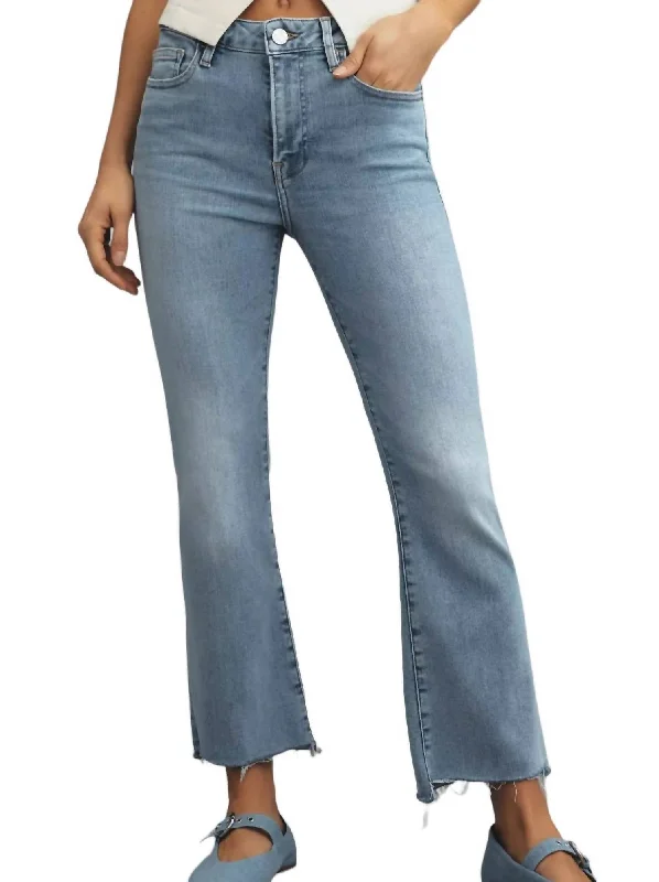 Le Crop Mini Boot Jeans In Colorado Stylish Shredded Denim Jeans