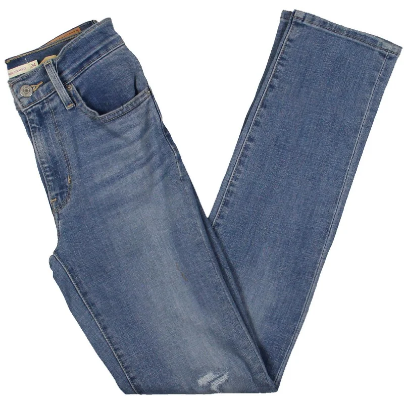 Levi Strauss & Co. Womens 724 High-Rise Slim Straight Leg Jeans Trendy Skinny High-Waist Jeans Levi Strauss & Co. Womens 724 High-Rise Slim Straight Leg Jeans Trendy Skinny High-Waist Jeans