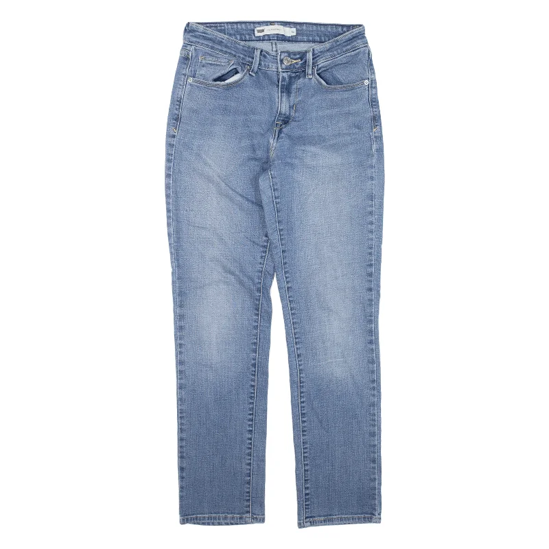 LEVI'S Mid Rise Jeans Blue Denim Slim Skinny Womens W27 L26 Comfortable Zip-Up Skinny Jeans