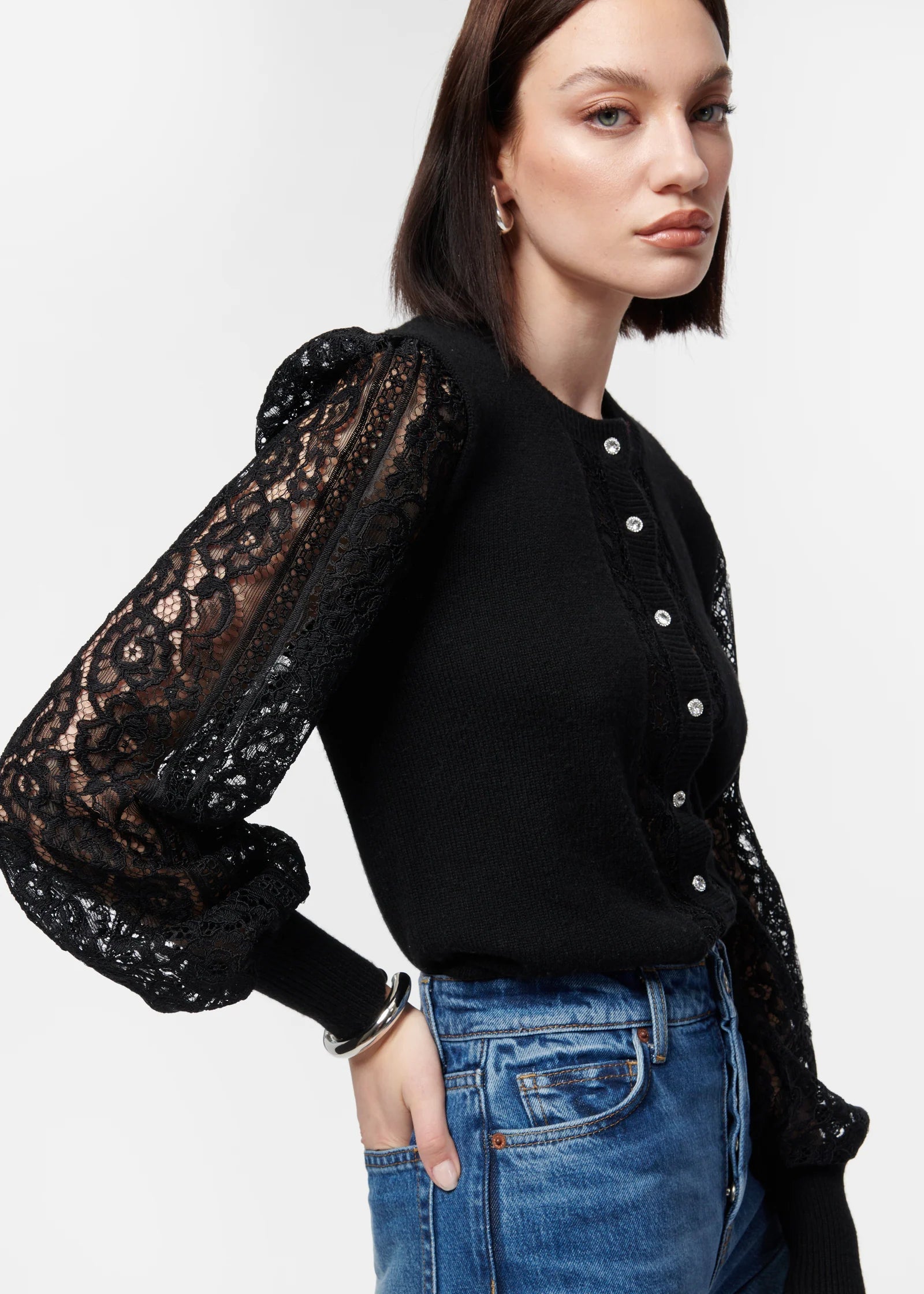 Lita Sweater | Black Thin Thick Dense