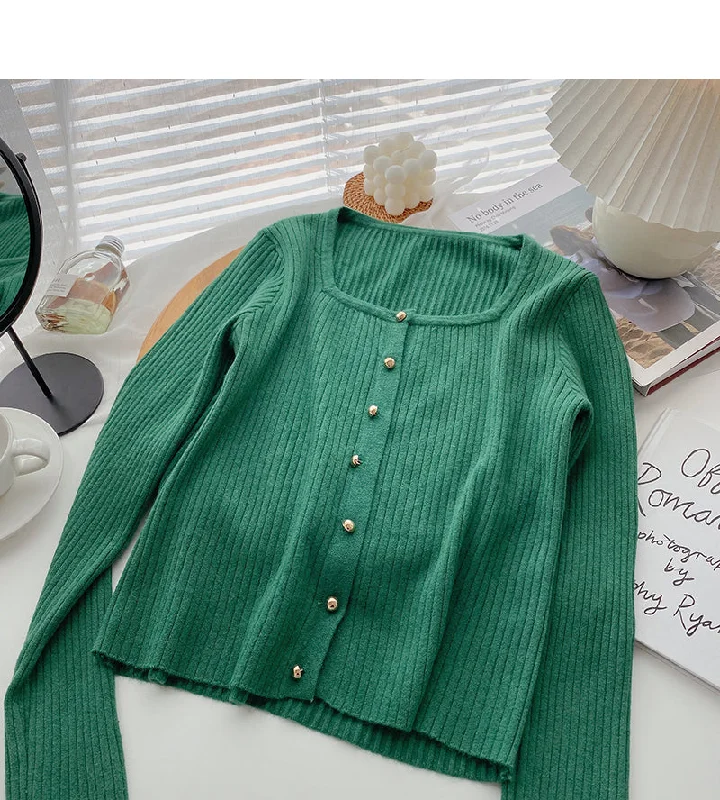 Long sleeve Pullover small square neck sweater  6636 Transparent Opaque Sheer