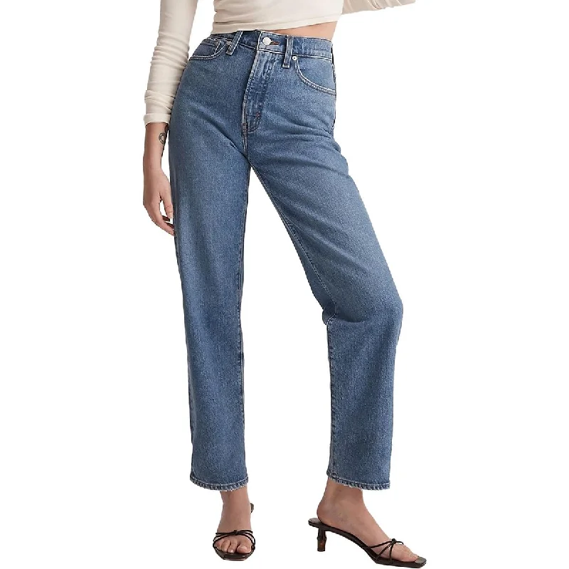 Madewell Womens The Perfect Vintage High-Rise Denim Straight Leg Jeans Fashionable Slouchy Fit Jeans