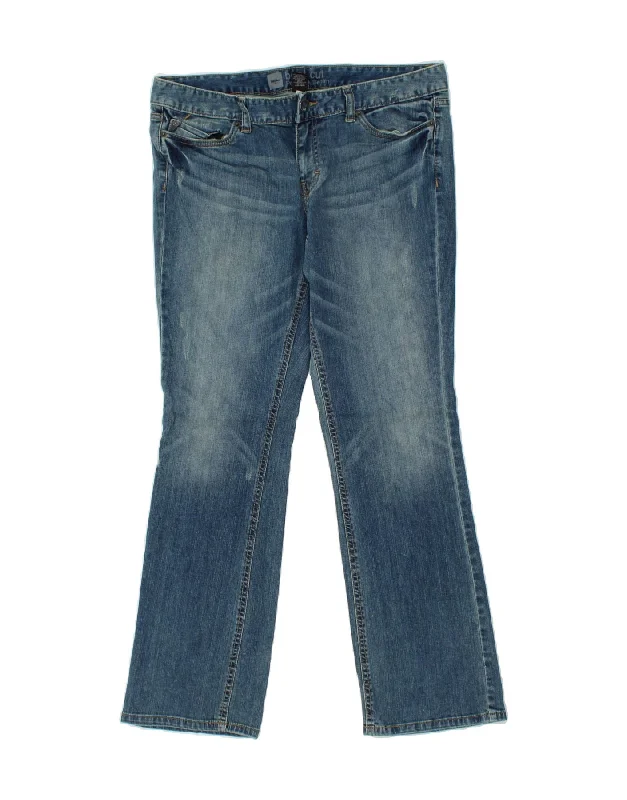 MOSSIMO Womens Bootcut Jeans US 14 XL W34 L31 Blue Cotton Casual Straight-Leg Jeans