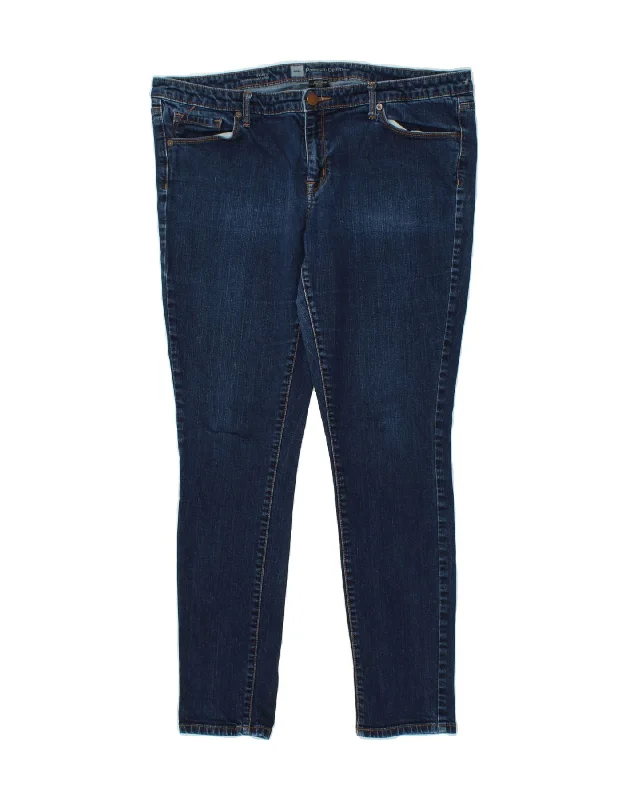 MOSSIMO Womens Skinny Jeans US 16 2XL W38 L30 Navy Blue Cotton Casual Loose Fit Jeans MOSSIMO Womens Skinny Jeans US 16 2XL W38 L30 Navy Blue Cotton Casual Loose Fit Jeans