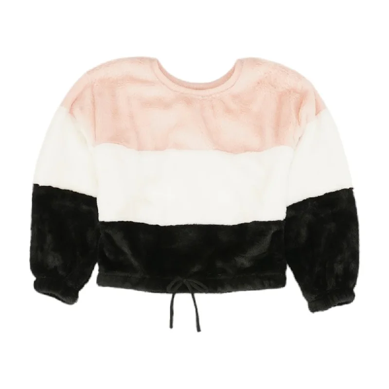 Multi Color Block Crewneck Sweater Jersey Fabric Tulle Fabric Batik Fabric