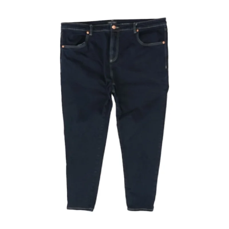 Navy Solid High Rise Regular Jeans Trendy Skinny High-Waist Jeans