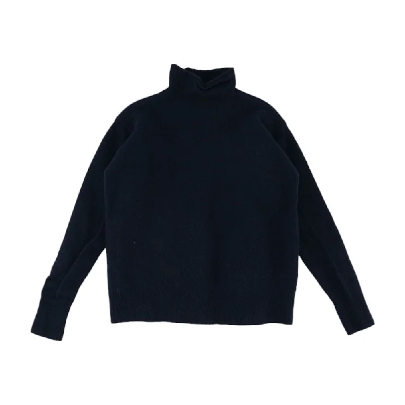 Navy Solid Sweater Solid Color Striped Floral Print
