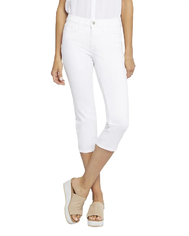 NYDJ Crop Optic White Relaxed Jean Casual Light Wash Jeans