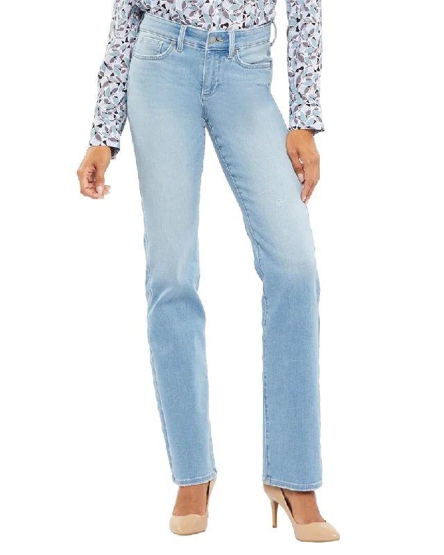 NYDJ Petite Marilyn Bryce Straight Leg Jean Elegant Wide-Leg Jeans
