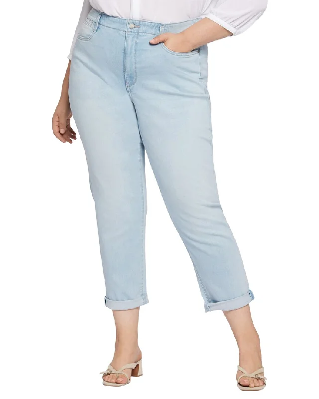 NYDJ Plus Girlfriend Brightside Relaxed Jean Stylish Stone-Wash Denim Jeans