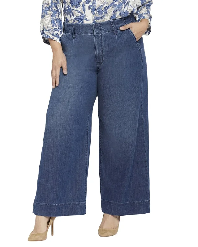 NYDJ Plus Mona Reminiscent Wide Leg Jean Comfortable Ankle Jeans