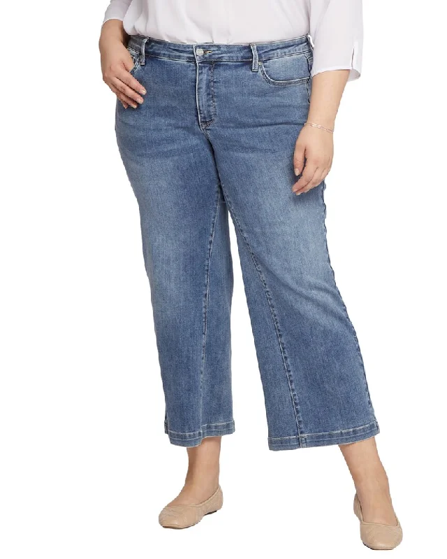 NYDJ Plus Teresa Loire Ankle Jean Trendy Patchwork Denim Jeans