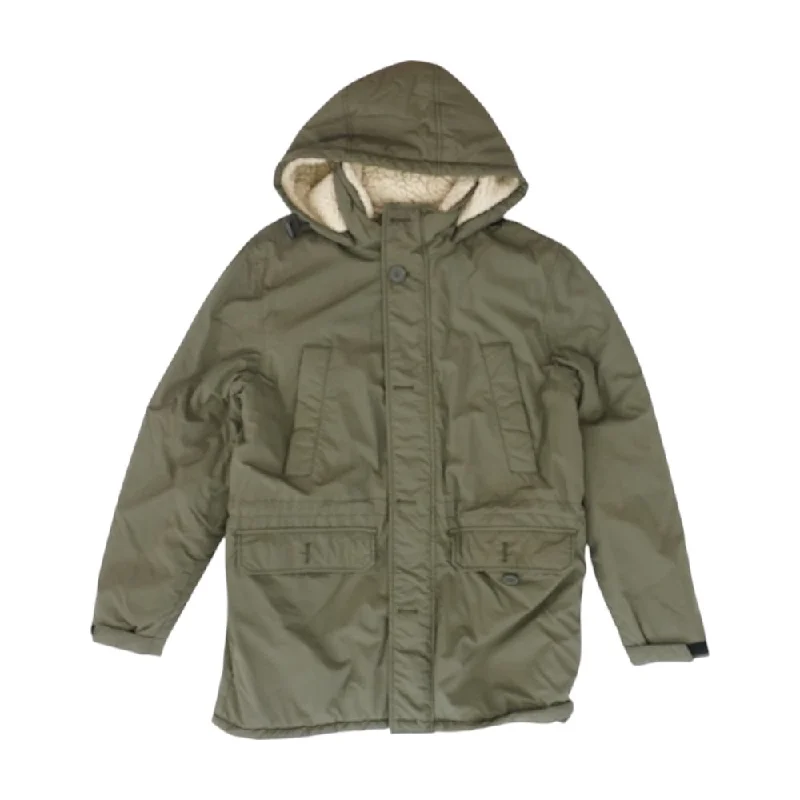 Olive Solid Puffer Jacket V-Neck Jacket Boat Neck Jacket Square Neck Jacket