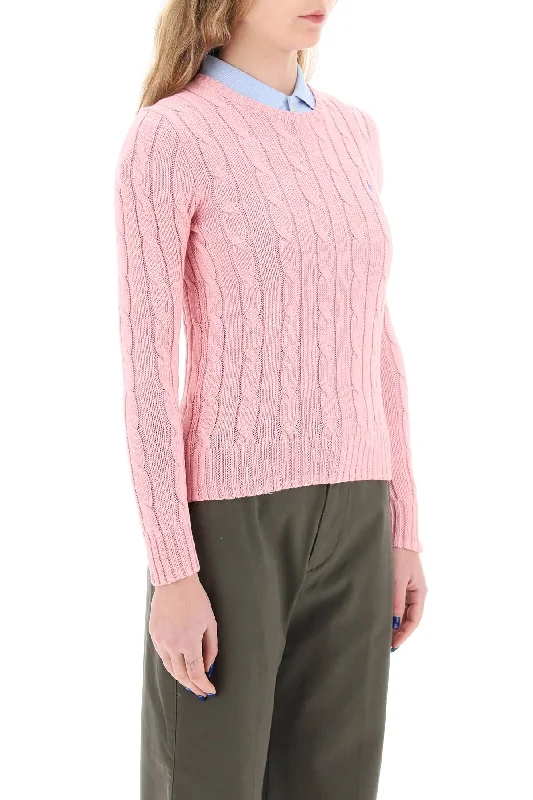Polo Ralph Lauren Cable Knit Cotton Sweater Spandex Rayon Corduroy