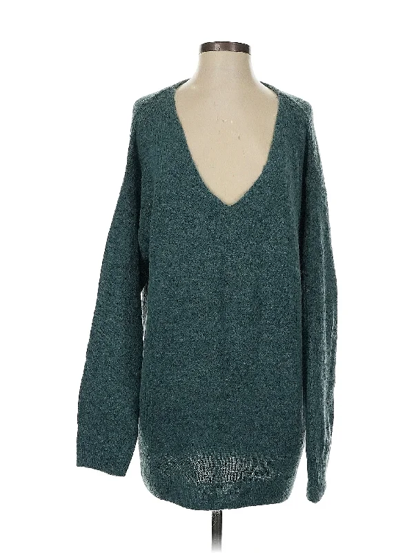 Pullover Sweater Solid Color Striped Floral Print
