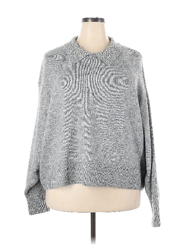 Pullover Sweater Zippered Buttoned Snapped
