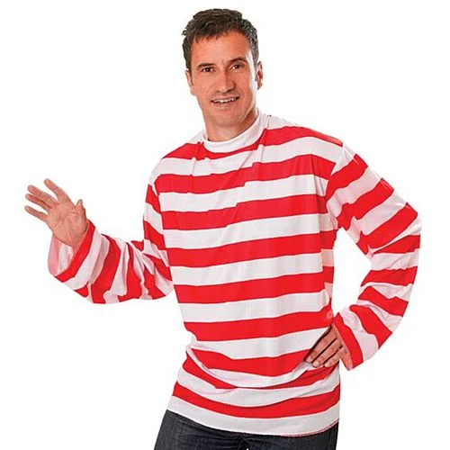 Red and White Striped Jumper Soft Cozy Warm