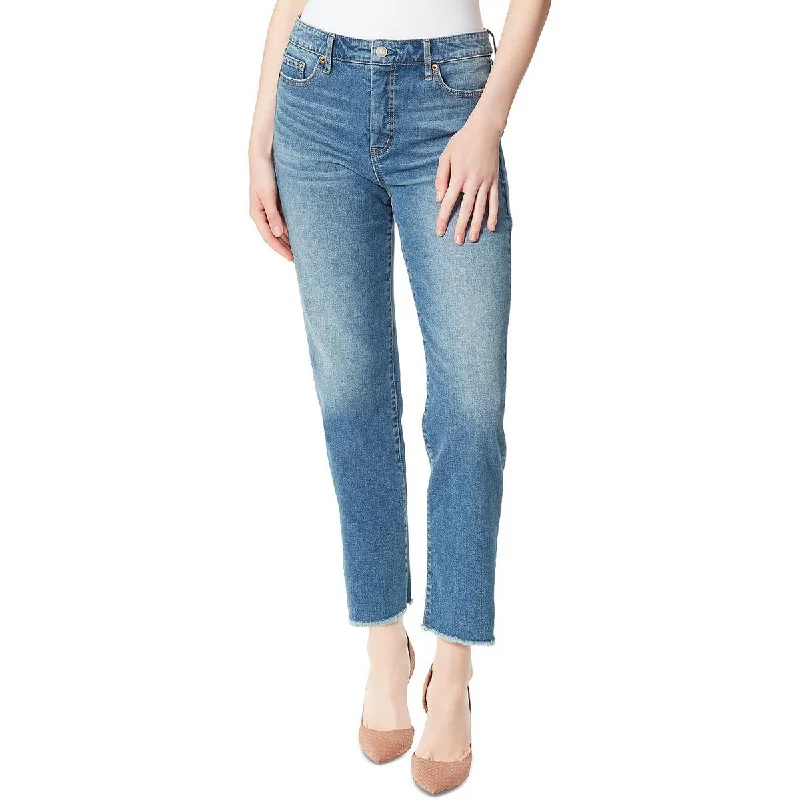 Spotlight Womens Denim Straight Leg Jeans Classic Button Fly Jeans