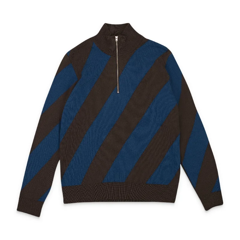 STEPHAN SCHNEIDER JUMPER DANGER BLUE BROWN SWEATER Oversized Loose Flowy