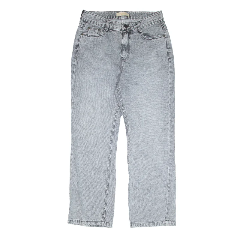 THE RAW Jeans Grey Denim Relaxed Straight Womens W26 L26 Comfortable Full-Length Denim Jeans