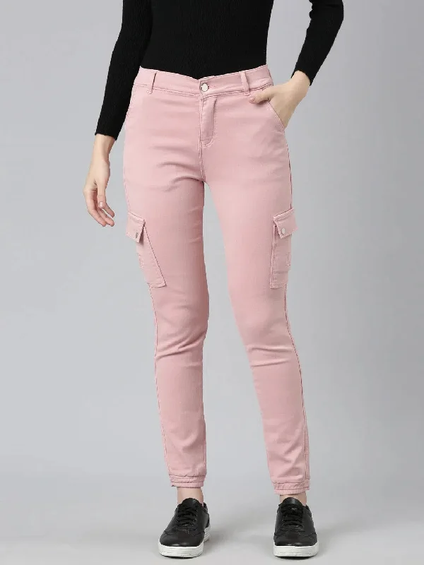 Women Pink Solid Jogger Denim Jeans-LT-JO-22831-Pink Elegant Dark-Wash Bootcut Jeans Women Pink Solid Jogger Denim Jeans-LT-JO-22831-Pink Elegant Dark-Wash Bootcut Jeans