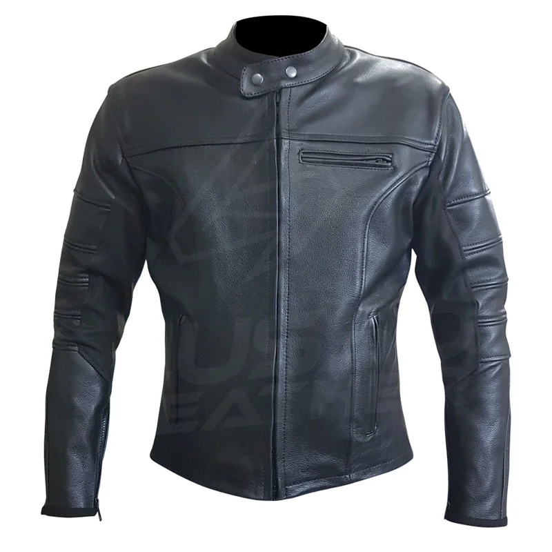 Women's Real Racer Black Premium Leather Armored Motorcycle Jacket Elasticated Jacket Padded Jacket Insulated Jacket