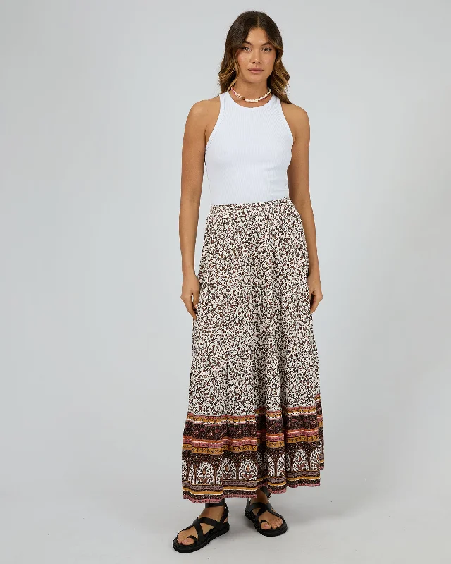 All About Eve Honey Floral Maxi Skirt Print lace skirt romantic