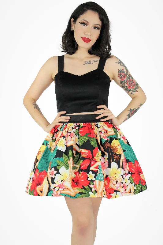Aloha Elastic Skirt #AES pleated skirt texture