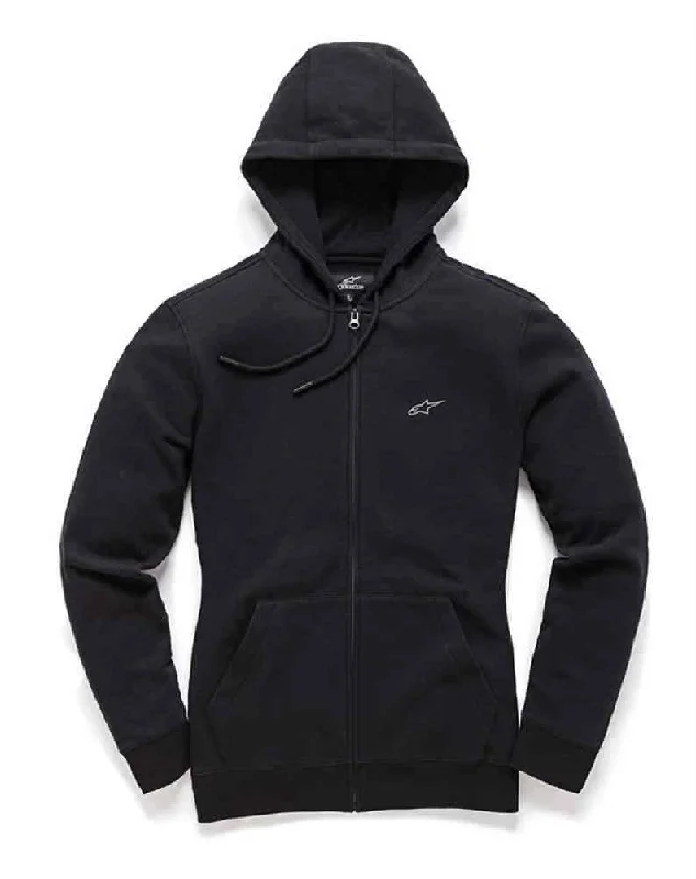 Alpinestars Women's Effortless Black Zip Up Hoodie - 1W38-53200 Hoodie with Toggle Buttons Decorative Unique
