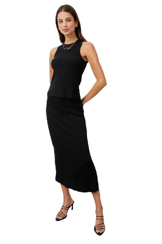 Angie Skirt - Black pleated skirt texture