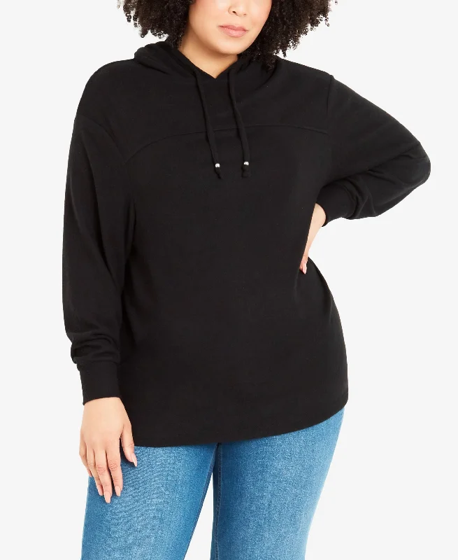 Avenue Plus Size Soft Touch Hoodie76 Hoodie with Oversized Fit Loose Comfortable