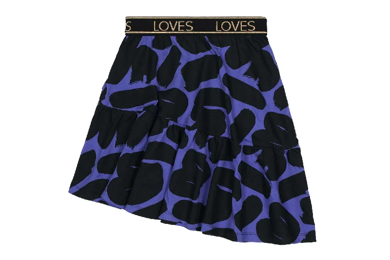 Beau Loves Blue Brushstrokes Skirt denim skirt stylish