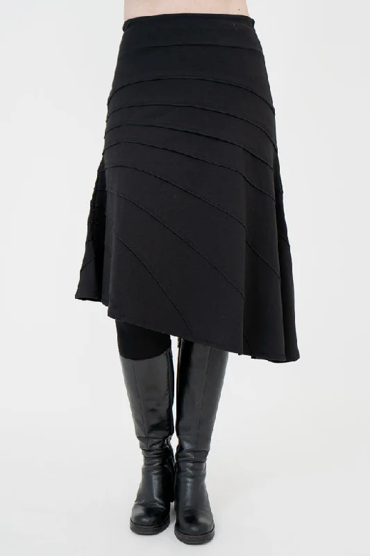 Beverly Skirt, Black, Bamboo velvet skirt plush